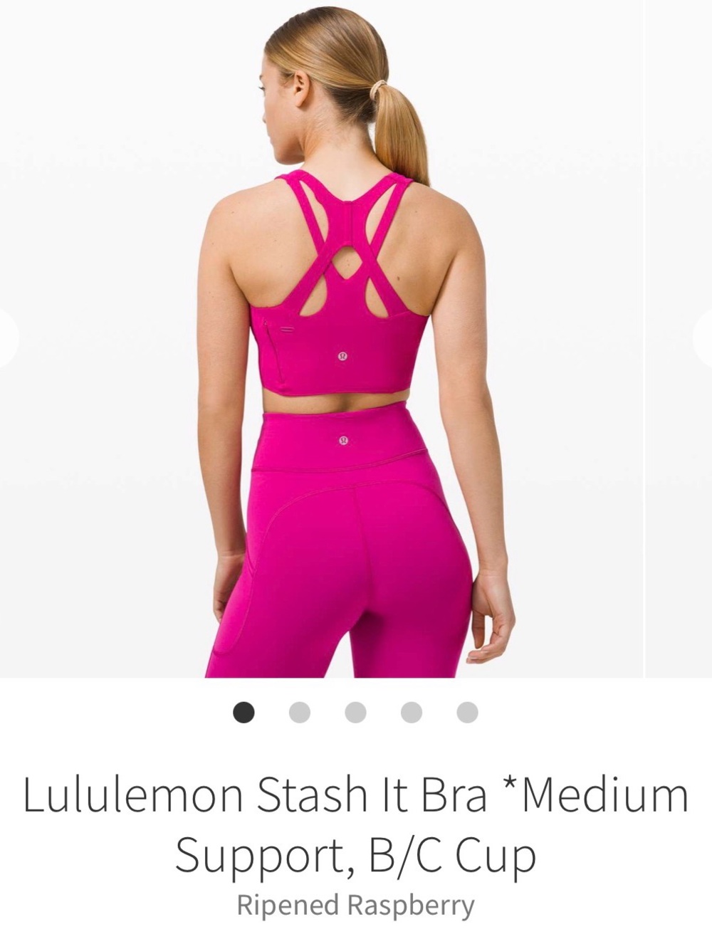 lululemon athletica Stash-It Sports Bra in Ripened Raspberry